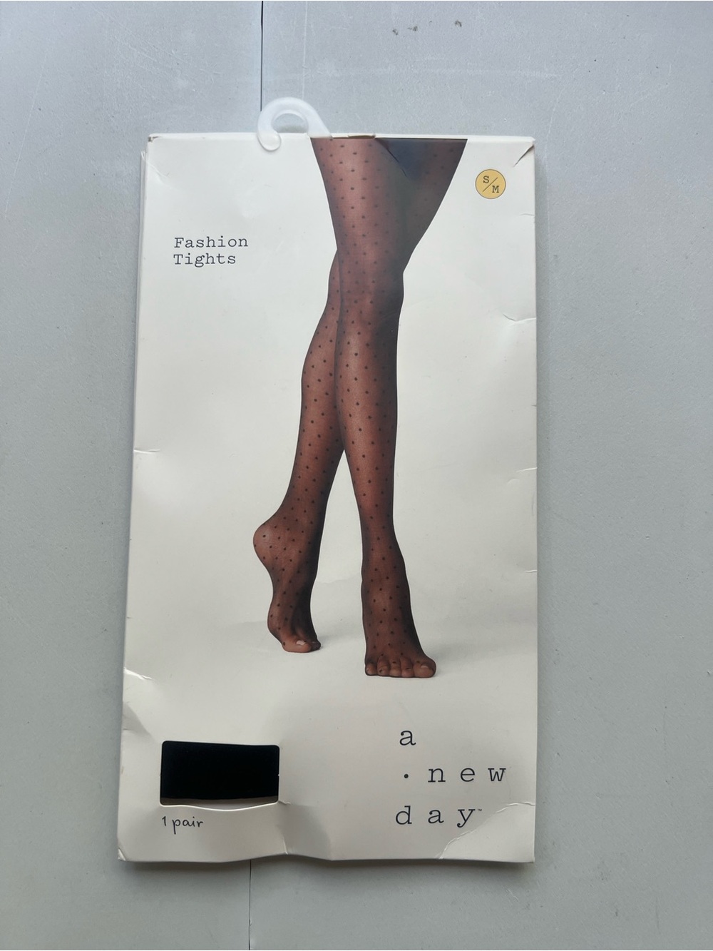 a new day Black Polka Dot Sheer Tights - Women